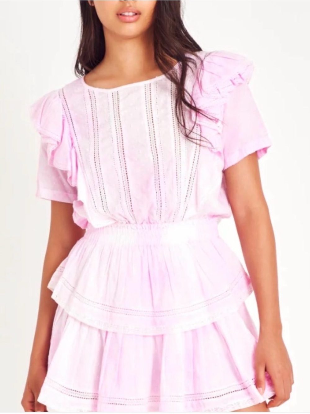 LoveShackFancy Pink Ruffle Mini Dress - Picture 5 of 5